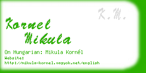kornel mikula business card
