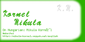 kornel mikula business card